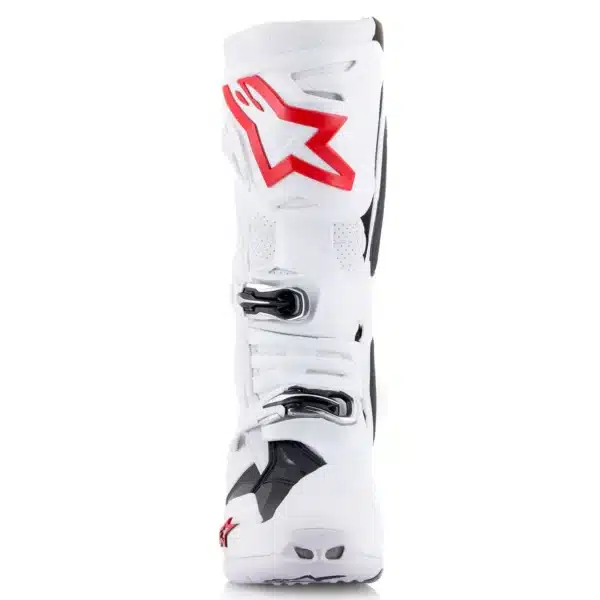 Red and White Alpinestar Tech 10 Supervented Boots