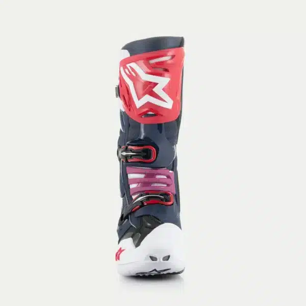 Alpinestart Tech 10 Supervented Boots with Red, Pink, Purple, and Blue