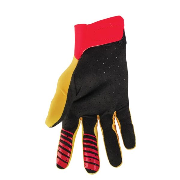 AGILE Analog Lemon/Red Gloves – Ride with Zest and Precision, Unleash Your Adventure in Vibrant Style!