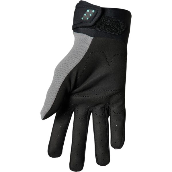 SPECTRUM Gray/Black/Mint Gloves – Elevate Your Ride with a Stylish Blend of Comfort and Performance!