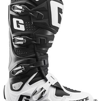 GAERNE SG-12 Boots in Classic Black/White – Elevate Your Ride with Timeless Style and Superior Performance