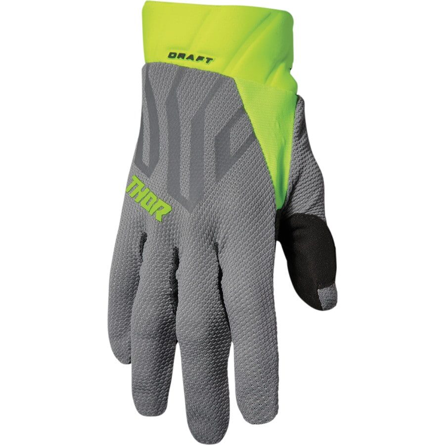 DRAFT Gray/Acid Gloves – Elevate Your Ride with a Stylish Fusion of Comfort, Precision, and Unmatched Grip!