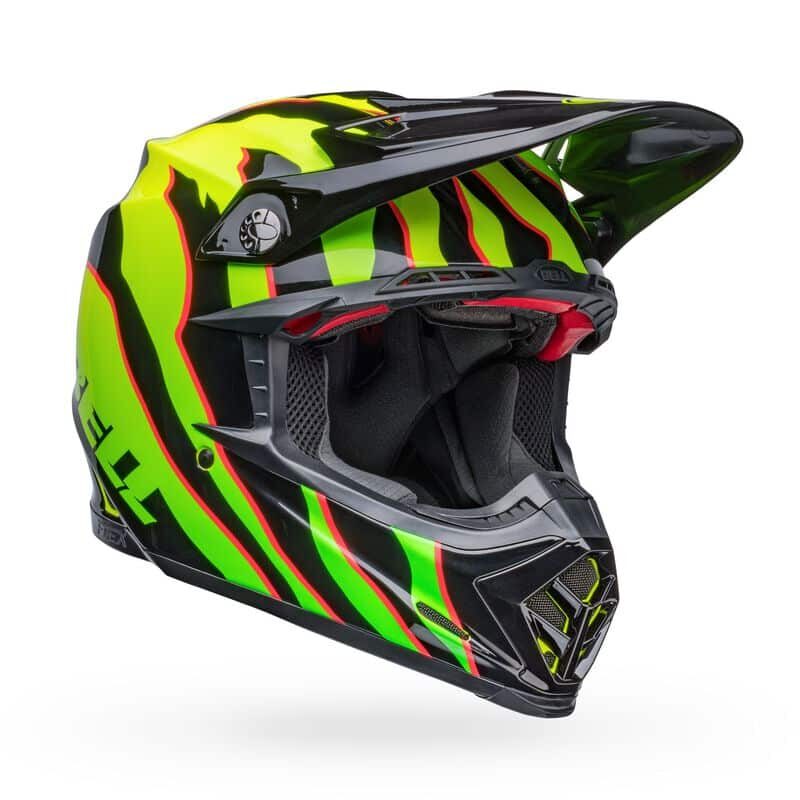 bell-moto-9s-flex-dirt-motorcycle-helmet-claw-gloss-black-green-front-right